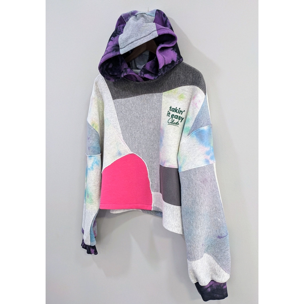 Colorful Patchwork Hoodie - Picture 2 of 7